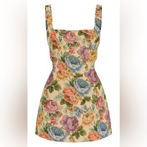 Floral Tapestry Mini Dress